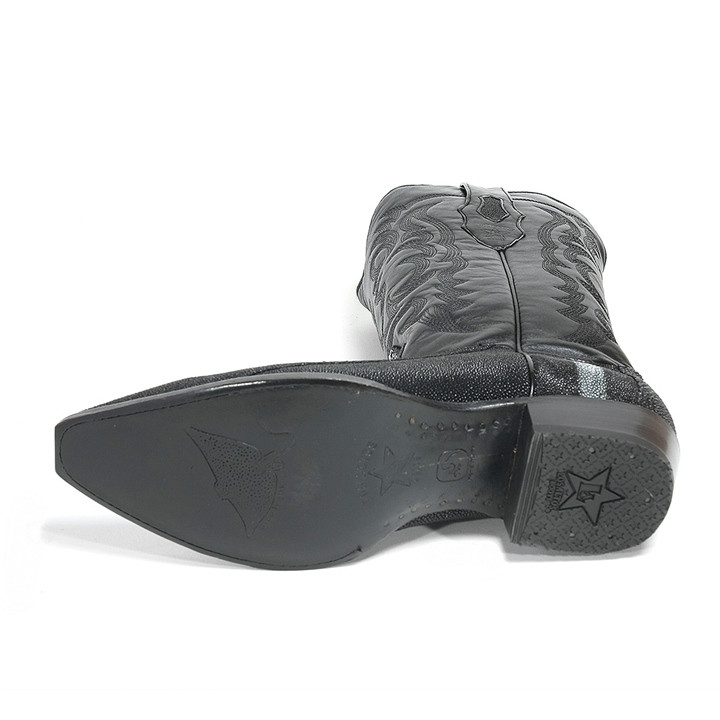 Los Altos Stingray Row-Stone Black Cowboy Boots main image 1