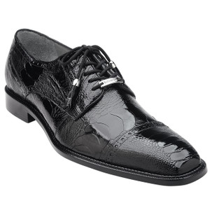 Belvedere Batta Black Genuine Ostrich Cap-toe Men's Lace-up Shoes Belvedere Batta Black Genuine Ostrich Cap-toe Men's Lace-up Shoes