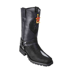 mens black biker boots