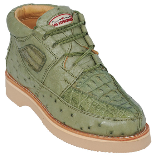 saori_i.h.h Los Altos Grey Genuine Caiman & Ostrich