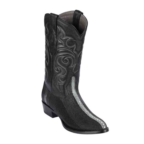 Los Altos Boots Single Stone Stingray And Deer Black