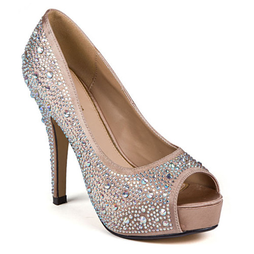 Lady Couture Lauren Champagne Peep-toe 