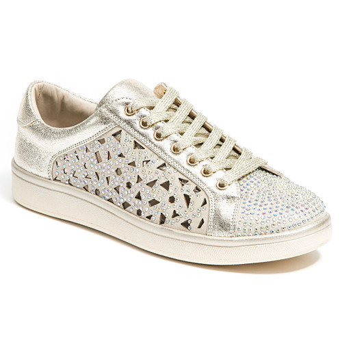 Lady Couture Paris Gold Embellished Sneakers