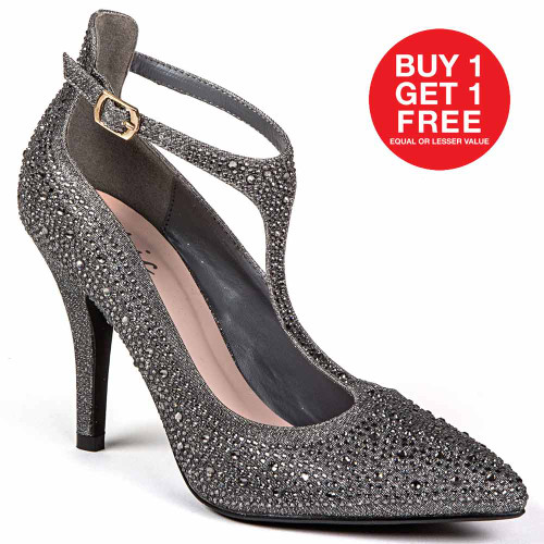 Chic by Lady Couture Party Pewter Heels