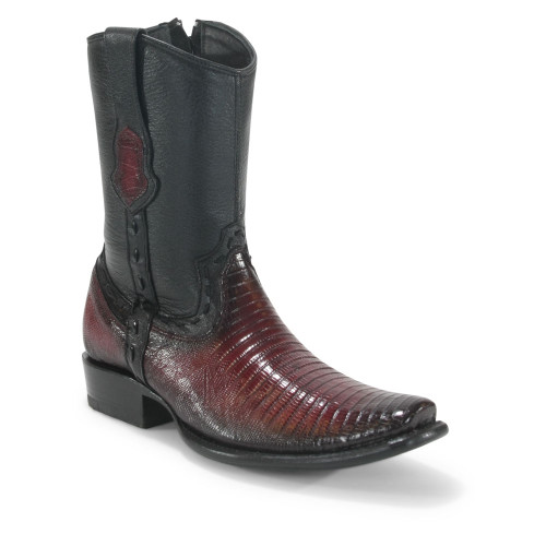 King Exotic Burgundy Teju Lizard Dubai Toe Boots