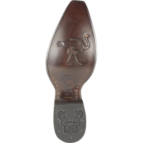 Wild West Brown Ostrich Leg Snip Toe Boots Wild West Brown Ostrich Leg Snip Toe Boots
