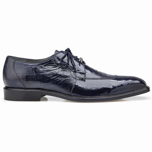 Belvedere Siena Men's Oxfords Navy Genuine Ostrich Shoes