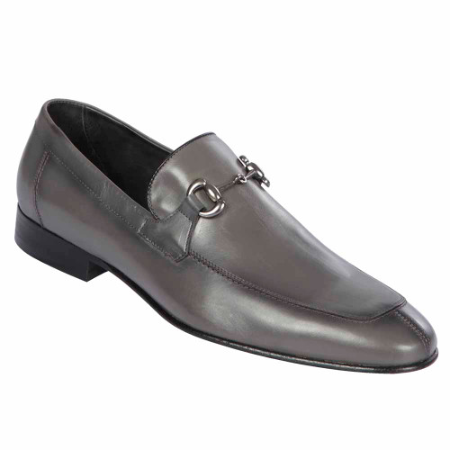 Lombardy All Leather Calf Grey Men's Slip On Shoes