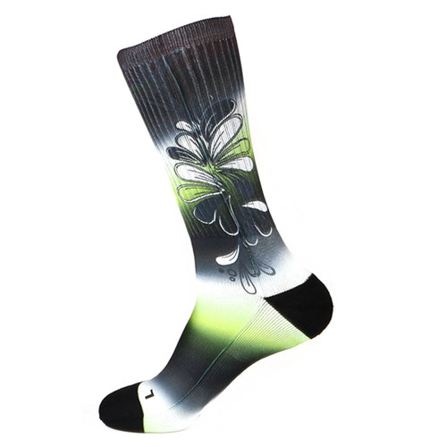 Steven Land Colorful Floral Pattern Black Multi Cotton Nylon Spandax Men's Socks Steven Land Colorful Floral Pattern Black Multi Cotton Nylon Spandax Men's Socks