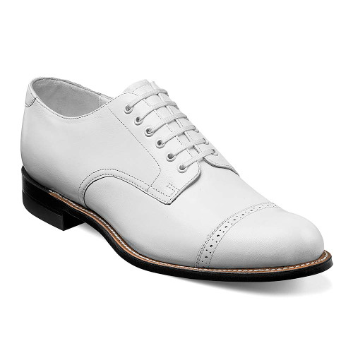 Stacy Adams Madison weiße Oxford-Schuhe mit Zehenkappe