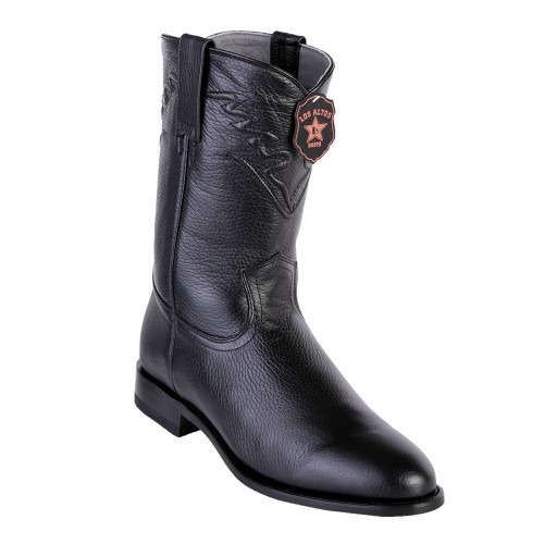 Los Altos Roper Men’s Black Elk Leather Boots Los Altos Roper Men’s Black Elk Leather Boots