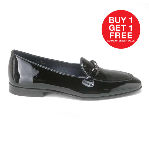 VellaPais Black Patent Leather Mens Loafers