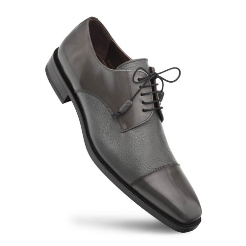 Mezlan Soka Grey Oxford Lace-Up Genuine Deerskin Mezlan Soka Grey Oxford Lace-Up Genuine Deerskin