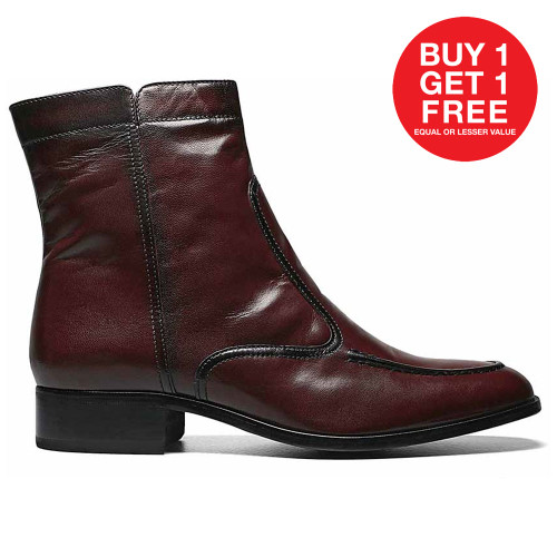 Florsheim Essex Zipper Black Cherry Moc Toe Boots