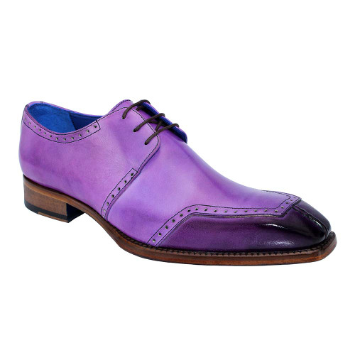 Emilio Franco Italo Purple and Lavender Calfskin Derby Oxford for men