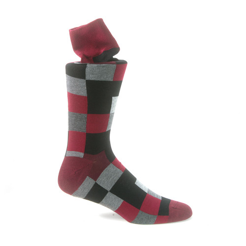 Talia Rust & Charcoal Multi-toned printed Socks for Men