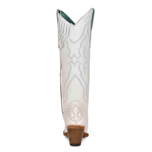 Corral Pure White Inlay & Pullup Strap Snip Toe Western Boots Corral Pure White Inlay & Pullup Strap Snip Toe Western Boots