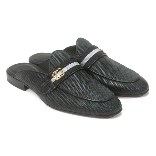 Sigotto Uomo Black Leather Slip-on with leather sole