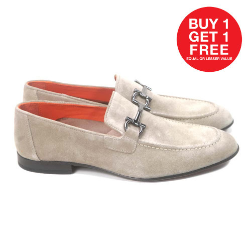 Sigotto Uomo Bone Suede Bit Leather Sole Un Constructed Men's Loafer