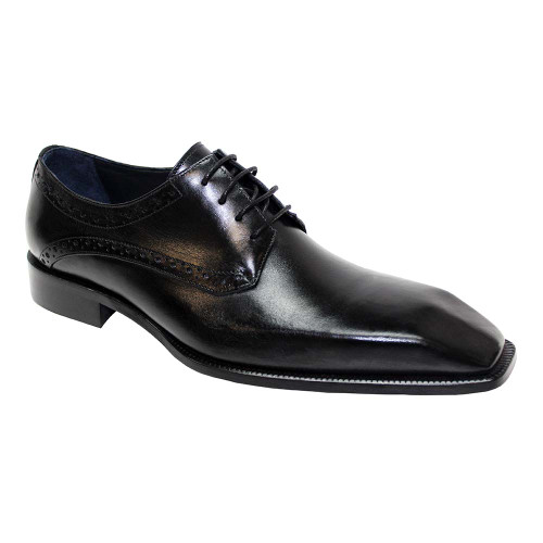 Duca Varazze Premium Italian Leather Black Oxford Shoes For Men