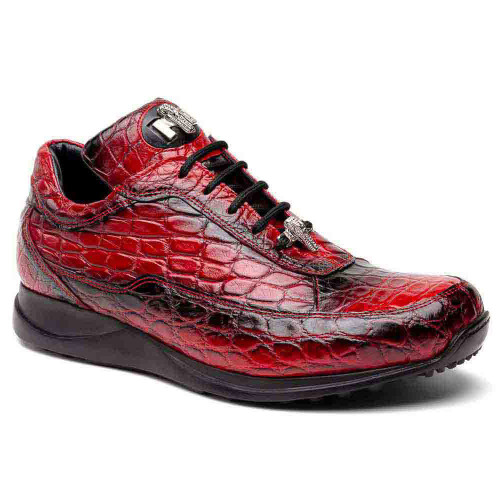 Mauri Bloodshed Genuine Alligator Red/Dirty Black Sneakers