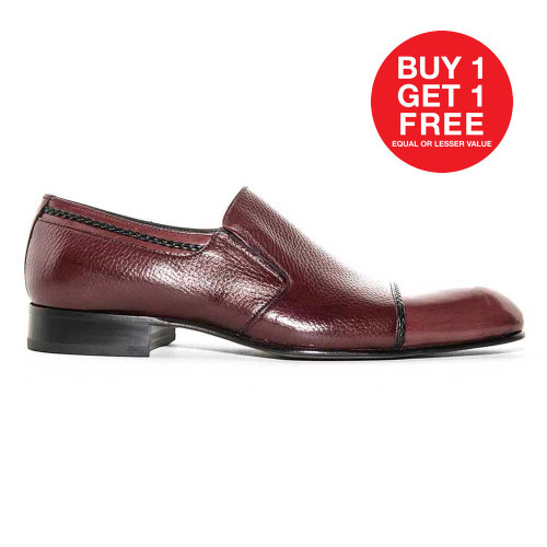 Mario Manzoni Burgundy Genuine Deer Skin Double Gore Slip-On