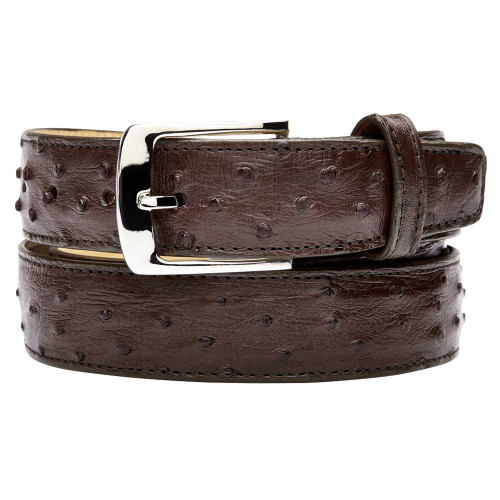 Belvedere Brown Genuine Full Quill Ostrich Dress Belt