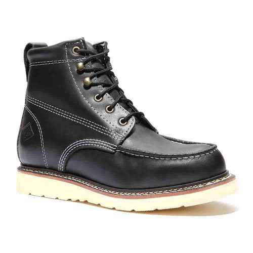 Bottes Bonanza Frontier 8 Pouces, Moc Toe Noir, Cuir Cheval, Taille US 10