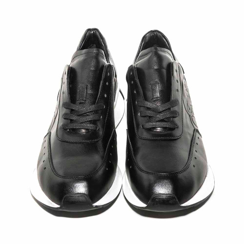 Sigotto Uomo Black Italian Soft Nappa Leather Fashion Sneaker Sigotto Uomo Black Italian Soft Nappa Leather Fashion Sneaker