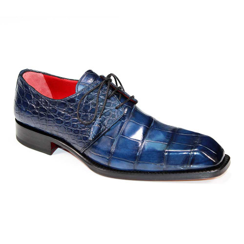 Fennix Alexander Men's Blue Alligator Exotic Oxford Shoes