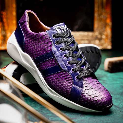Marco Di Milano VERONA Purple Python & Calfskin Sneakers