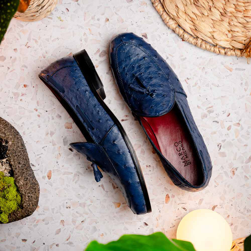 Marco Di Milano Aubiere Navy Ostrich Loafers Marco Di Milano Aubiere Navy Ostrich Loafers