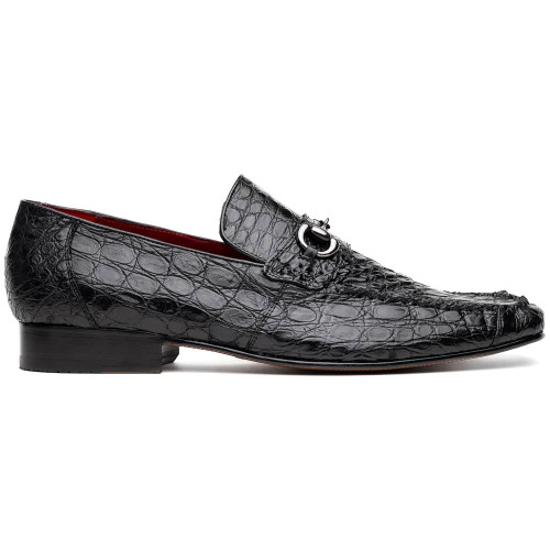 Marco Di Milano Landro Black Alligator Loafers