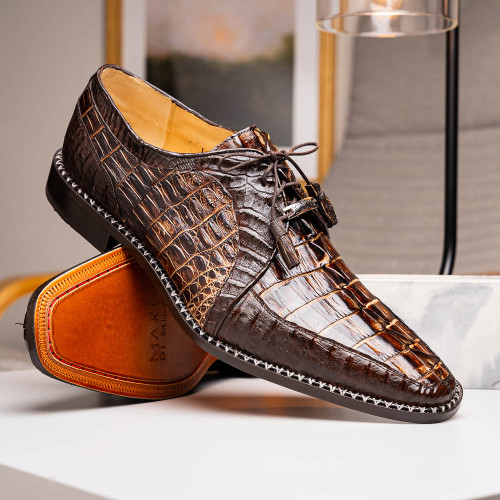 Marco Di Milano Caribe Orix/Brown Caiman Derby Shoes