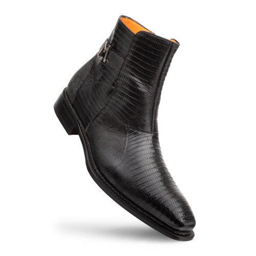 Mezlan Peninsula Emblem Black Lizard Boots