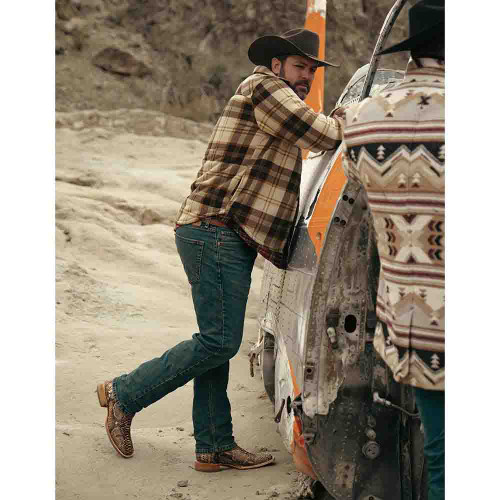 Corral Men's Wide Square Toe Brown Python & Lamb Boots Corral Men's Wide Square Toe Brown Python & Lamb Boots