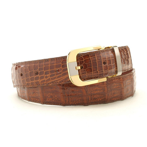 Safari Cognac Croc Dress Belt