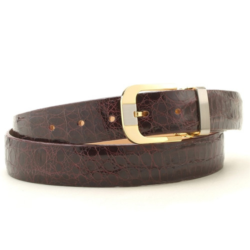 Safari Cognac Croc Dress Belt