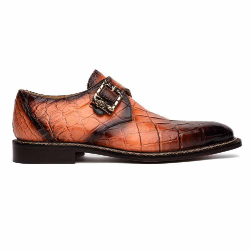 Mauri Nitti Peach and Dirty T.Moro Alligator Ornamental Dress Shoes für Herren