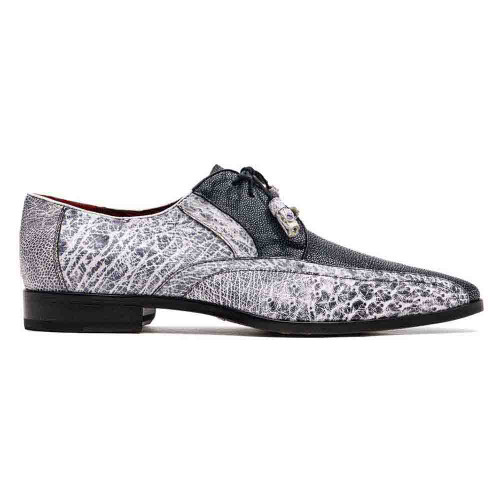 MARCO DI MILANO Lucca Dress Derby Newspaper Stingray and Ostrich Shoes