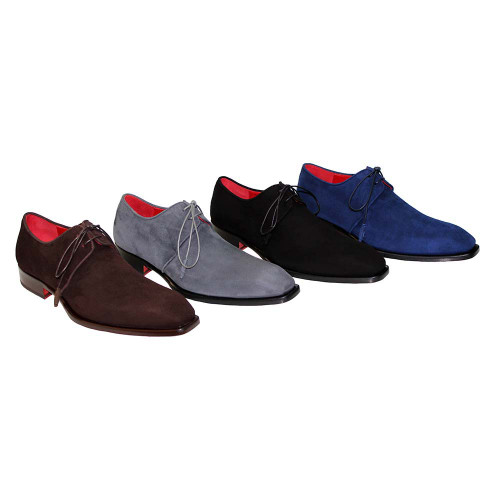 Emilio Franco Gabriele Oxford Navy Suede Leather Shoes Emilio Franco Gabriele Oxford Navy Suede Leather Shoes