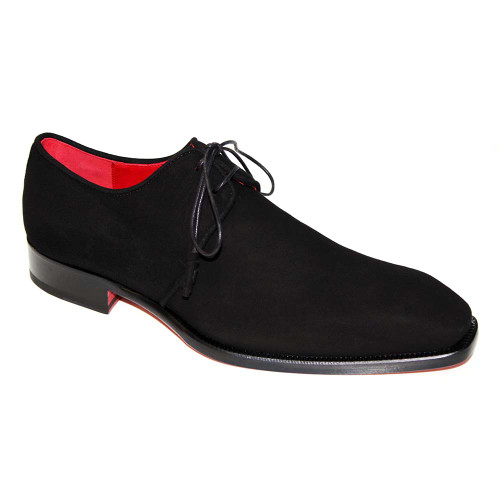 Emilio Franco Gabriele Oxfords Black Suede Leather Shoes