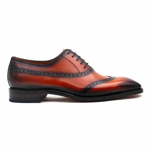 Ugo Vasare Victor Camel U-Wing Pointed Toe Derby Shoes