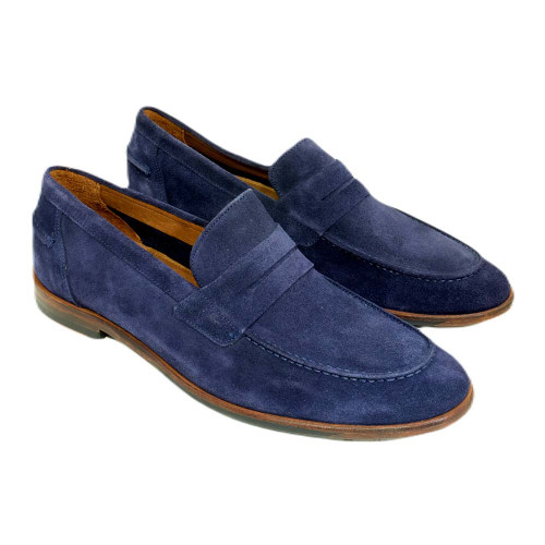 Alan Payne Herren-Penny-Slipper aus marineblauem Naples-Wildleder