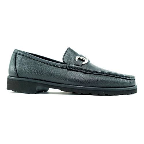 Alan Payne Men's Black Deerskin Leather Penny Walker Slip-On Loafers Alan Payne Men's Black Deerskin Leather Penny Walker Slip-On Loafers