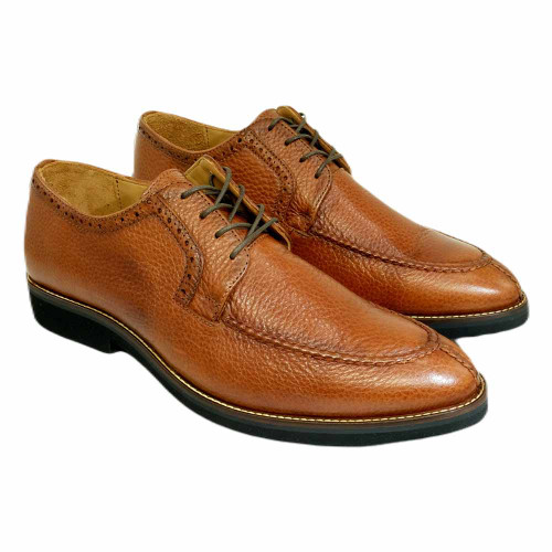 Alan Payne Wembley II antique honey split-toe blucher, pair, tumbled grain calfskin, 3/4 view