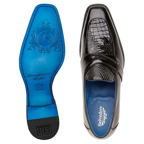 Belvedere Tornado Black American Alligator Loafer Belvedere Tornado Black American Alligator Loafer