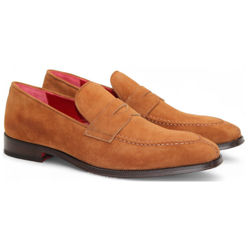 EMILIO FRANCO Oliviero Rust Suede Leather Loafers EMILIO FRANCO Oliviero Rust Suede Leather Loafers