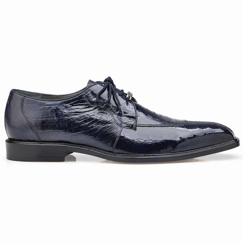 Belvedere Siena Men's Oxfords Navy Genuine Ostrich Shoe