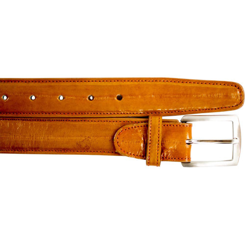 Belvedere Men's Antique Camel Eel Belt Belvedere Men's Antique Camel Eel Belt